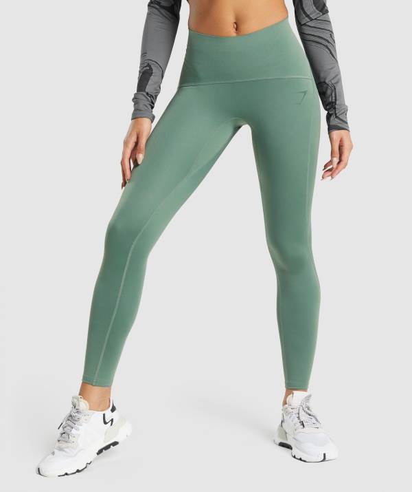 Damske Legíny Gymshark GS Power Support Zelene | PO9061587